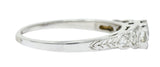 Late Art Deco 0.36 CTW Diamond 14 Karat White Gold Engagement RingRing - Wilson's Estate Jewelry