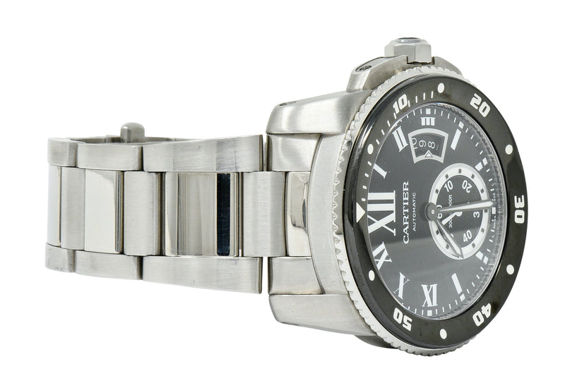 Cartier Calibre de Cartier Diver Stainless Steel Automatic Men's Watch W7100057bracelet - Wilson's Estate Jewelry