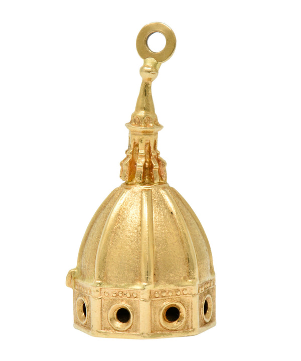 UnoAErre Vintage 18 Karat Gold Florentine Duomo Basilica Charmcharm - Wilson's Estate Jewelry