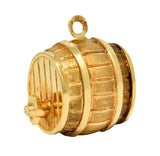 Vintage Italian 18 Karat Gold Barrel Keg Charmcharm - Wilson's Estate Jewelry