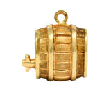 Vintage Italian 18 Karat Gold Barrel Keg Charmcharm - Wilson's Estate Jewelry