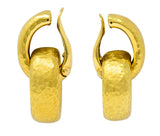 1989 Paloma Picasso Tiffany & Co. 18 Karat Gold Hammered Drop Ear-Clip EarringsEarrings - Wilson's Estate Jewelry