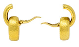 1989 Paloma Picasso Tiffany & Co. 18 Karat Gold Hammered Drop Ear-Clip EarringsEarrings - Wilson's Estate Jewelry