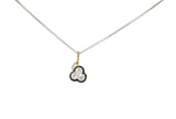 Edwardian Diamond Platinum-Topped 18 Karat Gold Clover Pendant NecklaceNecklace - Wilson's Estate Jewelry