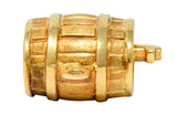 Vintage Italian 18 Karat Gold Barrel Keg Charmcharm - Wilson's Estate Jewelry