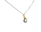 Edwardian Diamond Platinum-Topped 18 Karat Gold Clover Pendant NecklaceNecklace - Wilson's Estate Jewelry