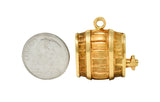Vintage Italian 18 Karat Gold Barrel Keg Charmcharm - Wilson's Estate Jewelry