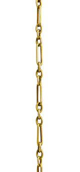 Art Nouveau Sapphire Pearl 14 Karat Gold Ornate Station NecklaceNecklace - Wilson's Estate Jewelry