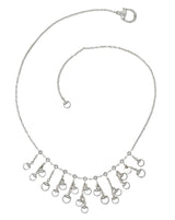 Gucci Diamond 18 Karat White Gold Horsebit Fringe NecklaceNecklace - Wilson's Estate Jewelry