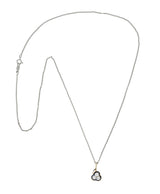 Edwardian Diamond Platinum-Topped 18 Karat Gold Clover Pendant NecklaceNecklace - Wilson's Estate Jewelry