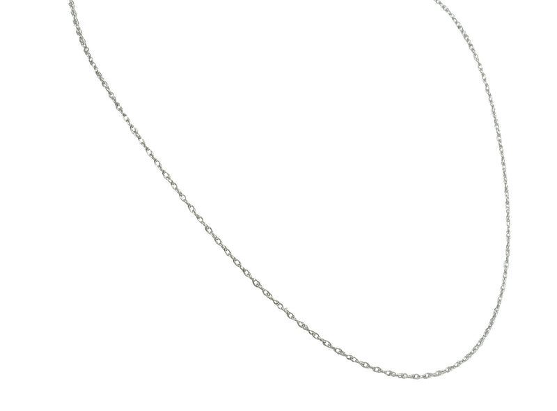 Contemporary 14 Karat White Gold 18 Inch Spiga Rope Chain NecklaceNecklace - Wilson's Estate Jewelry