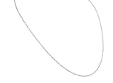 Contemporary 14 Karat White Gold 18 Inch Spiga Rope Chain NecklaceNecklace - Wilson's Estate Jewelry