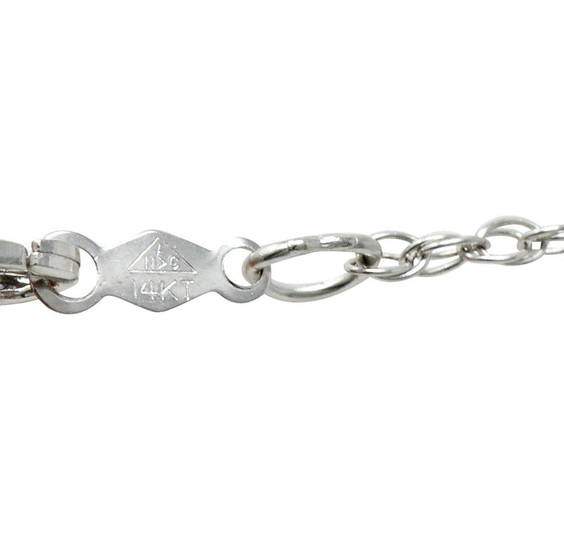 Contemporary 14 Karat White Gold Spiga Rope Chain Necklace Wilson's Estate Jewelry