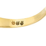 1940's Retro 0.35 Diamond 14 Karat Yellow Gold Vintage Fishtail Stacking Band Ring Wilson's Estate Jewelry