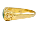 1920's Egyptian Revival Jade Cabochon 14 Karat Gold Scarab Band RingRing - Wilson's Estate Jewelry