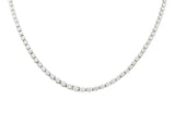 Tiffany & Co. Diamond Platinum Floral Victoria Graduated Line Riviera Necklace Wilson's Estate Jewelry