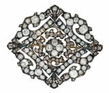 Russian 9.30 CTW Diamond Silver-Topped 14 Karat Gold Statement BroochBrooch - Wilson's Estate Jewelry
