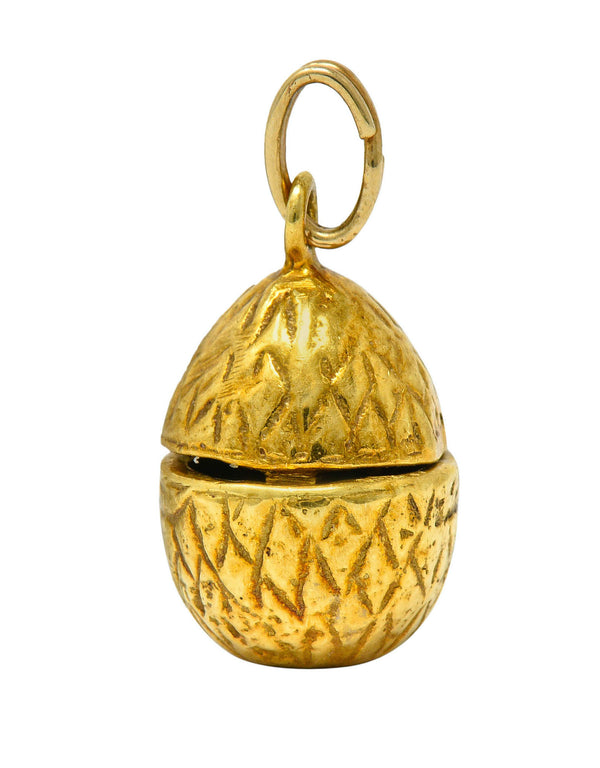 Retro 14 Karat Gold Chick In Egg Charmcharm - Wilson's Estate Jewelry