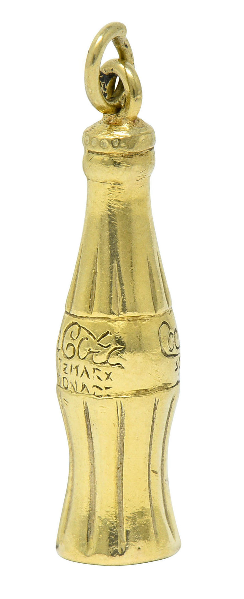 Retro 14 Karat Gold German Coca Cola Bottle Charmcharm - Wilson's Estate Jewelry