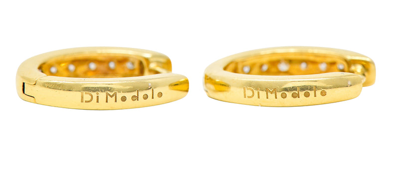 Di Modolo Italian 1.70 CTW Diamond 18 Karat Gold Tempia Floral Drop EarringsEarrings - Wilson's Estate Jewelry