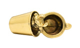 Retro 14 Karat Gold Devil Martini Shaker Charmcharm - Wilson's Estate Jewelry