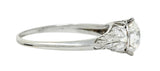 Early Art Deco 1.58 CTW Diamond Platinum Lotus Engagement RingRing - Wilson's Estate Jewelry