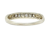 Abel Bros Art Deco 0.25 CTW Single Cut Diamond Platinum-Topped 18 Karat White Gold Band Ring Wilson's Estate Jewelry