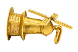 Retro 18 Karat Gold Articulated Dutch Windmill Charmcharm - Wilson's Estate Jewelry