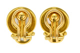 Elizabeth Locke Labradorite Peridot 18 Karat Gold Hammered EarringsEarrings - Wilson's Estate Jewelry