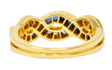 Tiffany & Co. Sapphire Diamond 18 Karat Gold Interlaced Band RingRing - Wilson's Estate Jewelry