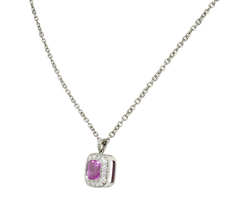 Tiffany & Co. Elsa Peretti Open Heart Small Sterling Silver Pink Sapphire Pendant  Necklace (Fine Jewelry and Watches,Fine Necklaces) IFCHIC.COM