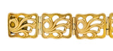 Art Nouveau Ruby Diamond 14 Karat Gold Bee Link Braceletbracelet - Wilson's Estate Jewelry