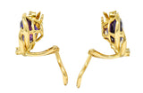 Tiffany & Co. Vintage Amethyst Diamond 18 Karat Gold Ear-Clip EarringsEarrings - Wilson's Estate Jewelry