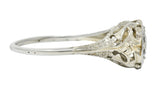Early Art Deco 0.41 CTW Diamond 18 Karat Gold Lovebird Engagement RingRing - Wilson's Estate Jewelry