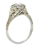 Early Art Deco 0.41 CTW Diamond 18 Karat Gold Lovebird Engagement RingRing - Wilson's Estate Jewelry