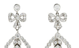 1950's Mid-Century 4.60 CTW Diamond Ruby 18 Karat Two-Tone Gold Drop EarringsEarrings - Wilson's Estate Jewelry