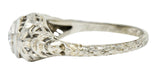 Late Edwardian Diamond 18 Karat White Gold Engagement RingRing - Wilson's Estate Jewelry