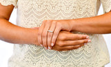 Retro 0.50 CTW Diamond 14 Karat White Gold Anniversary Band Ring 1950's - Wilson's Estate Jewelry