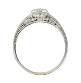 Art Deco 0.38 Diamond 18 Karat Gold Floral Engagement RingRing - Wilson's Estate Jewelry