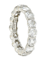 Harry Winston 3.50 CTW Round Brilliant Diamond Platinum Eternity Band Ring Wilson's Estate Jewelry