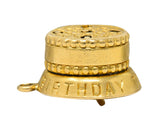 1950's 14 Karat Gold Articulated Candle Birthday Cake Charmcharm - Wilson's Estate Jewelry