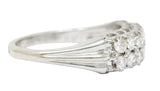 1929 Art Deco 1.00 CTW Diamond 14 Karat White Gold Double Row Band RingRing - Wilson's Estate Jewelry