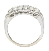 1929 Art Deco 1.00 CTW Diamond 14 Karat White Gold Double Row Band RingRing - Wilson's Estate Jewelry