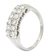 1929 Art Deco 1.00 CTW Diamond 14 Karat White Gold Double Row Band RingRing - Wilson's Estate Jewelry