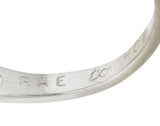 1929 Art Deco 1.00 CTW Diamond 14 Karat White Gold Double Row Band RingRing - Wilson's Estate Jewelry