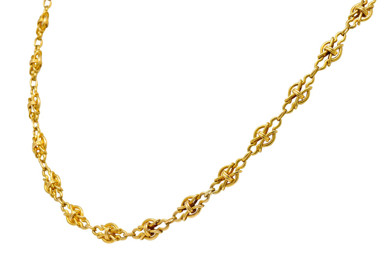 Victorian 18 Karat Gold 29 Inch Long Chain Necklace Circa 1900Necklace - Wilson's Estate Jewelry