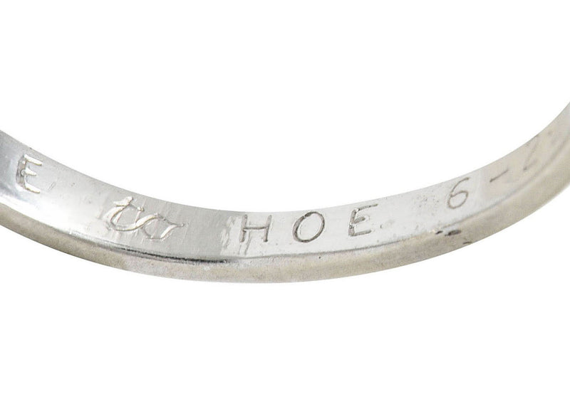 1929 Art Deco 1.00 CTW Diamond 14 Karat White Gold Double Row Band RingRing - Wilson's Estate Jewelry