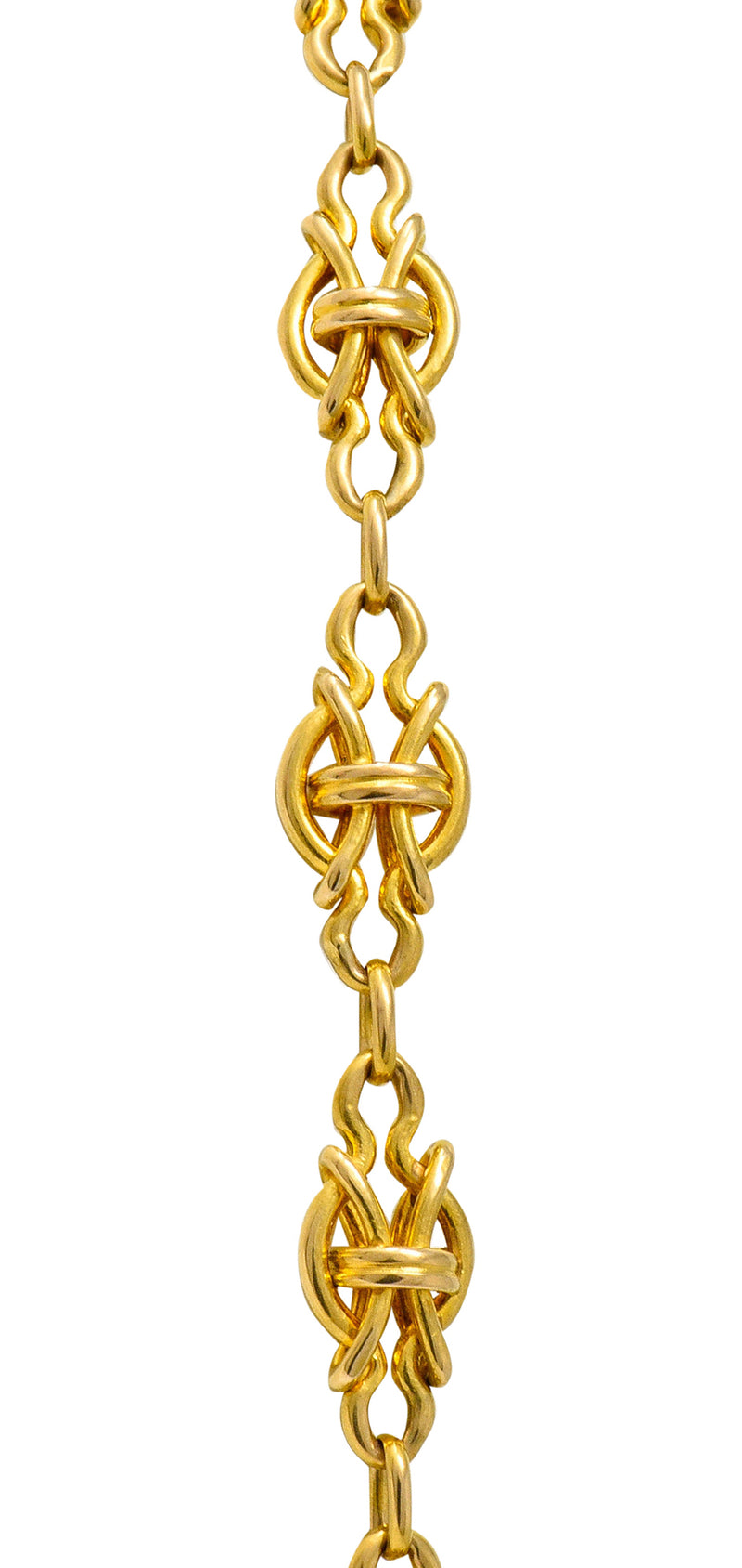 Victorian 18 Karat Gold 29 Inch Long Chain Necklace Circa 1900Necklace - Wilson's Estate Jewelry