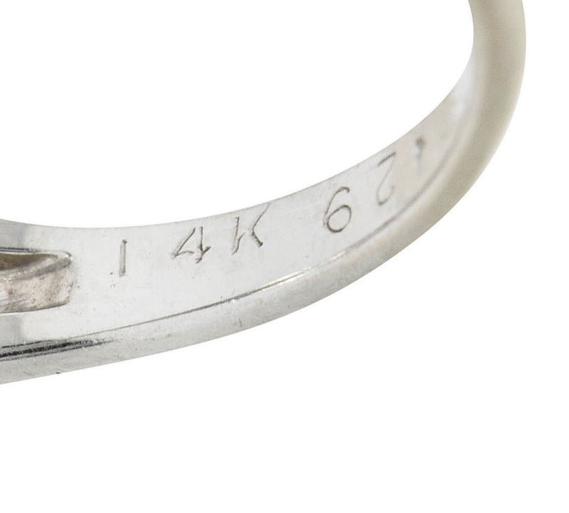 1929 Art Deco 1.00 CTW Diamond 14 Karat White Gold Double Row Band RingRing - Wilson's Estate Jewelry