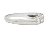 1950's Mid-Century 0.75 CTW Diamond Platinum Fishtail Band RingRing - Wilson's Estate Jewelry